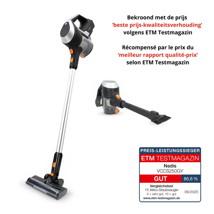 Nedis Draadloze 2-in-1 steelstofzuiger